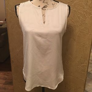 Ann Taylor white sleeveless shell